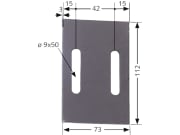 Abstreifer 112 x 73 x 3 mm, Bohrung L x B 50 x 9 mm für Maschio Abstreifer 112 x 73 x 3 mm, Bohrung L x B 50 x 9 mm für Maschio