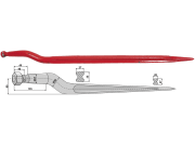 Industriehof® Frontladerzinken 920 mm, M 22 x 1,5, spitz, gekröpft, für Strautmann Industriehof® Frontladerzinken 920 mm, M 22 x 1,5, spitz, gekröpft, für Strautmann