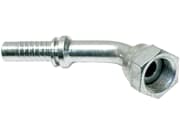 Dichtnippel "DKR" 45 °, DN 10 - 3/8", 1/2"-14, flachdichtend, mit gecrimpter Mutter Dichtnippel "DKR" 45 °, DN 10 - 3/8", 1/2"-14, flachdichtend, mit gecrimpter Mutter