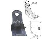 Y-Messer 135 x 40 x 10 mm, Bohrung 16,5 mm, für Aedes, Pircher Y-Messer 135 x 40 x 10 mm, Bohrung 16,5 mm, für Aedes, Pircher