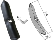 Industriehof® Spurlockererschar 190 x 35 x 6 mm für Spurlockerzinken Doublet Record, Frost, Kverneland, Lemken, Pöttinger, Rau, Stegsted, universal Industriehof® Spurlockererschar 190 x 35 x 6 mm für Spurlockerzinken Doublet Record, Frost, Kverneland, Lemken, Pöttinger, Rau, Stegsted, universal