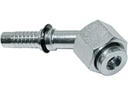 Dichtnippel "ORFS" 45 °, DN 6 - 1/4", 9/16"-18, flachdichtend, mit Überwurfmutter Dichtnippel "ORFS" 45 °, DN 6 - 1/4", 9/16"-18, flachdichtend, mit Überwurfmutter