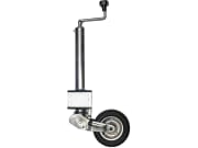 Stützrad Rundrohr außen 60 mm Stützlast 250 kg, 870 – 1.250 mm, Vollgummirad 200x50, automatischer Klappvorgang Stützrad Rundrohr außen 60 mm Stützlast 250 kg, 870 – 1.250 mm, Vollgummirad 200x50, automatischer Klappvorgang