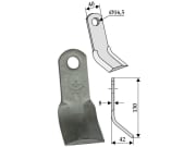 Y-Messer 130 x 40 x 8 mm, Bohrung 16,5 mm, für Kuhn, Nobili, Orsi, Vogel & Noot, Wiwexa Y-Messer 130 x 40 x 8 mm, Bohrung 16,5 mm, für Kuhn, Nobili, Orsi, Vogel & Noot, Wiwexa