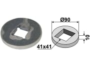 Industriehof® Vorschweißring gerade, für Vierkantwelle 40 x 40 mm Industriehof® Vorschweißring gerade, für Vierkantwelle 40 x 40 mm