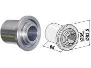 Industriehof® Distanzstück Länge 68 mm, Ø außen 83,5 mm für Hankmo Industriehof® Distanzstück Länge 68 mm, Ø außen 83,5 mm für Hankmo
