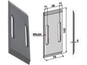 Industriehof® Abstreifer 145 x 70 x 5 mm, Bohrung 64 x 9 mm für Niemeyer Industriehof® Abstreifer 145 x 70 x 5 mm, Bohrung 64 x 9 mm für Niemeyer