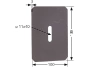 Industriehof® Abstreifer 138 x 100 x 3 mm, Bohrung 40 x 11 mm für Lely, 51-L113 Industriehof® Abstreifer 138 x 100 x 3 mm, Bohrung 40 x 11 mm für Lely, 51-L113