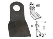 Y-Messer 110 x 40 x 10 mm, Bohrung 20 mm, für Sicma (Miglianico) Y-Messer 110 x 40 x 10 mm, Bohrung 20 mm, für Sicma (Miglianico)