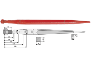 Industriehof® Frontladerzinken 640 mm, M 22 x 1,5, spitz, gerade, für Faucheux Industriehof® Frontladerzinken 640 mm, M 22 x 1,5, spitz, gerade, für Faucheux