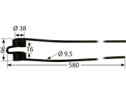 Kreiselschwaderzinken 580 x 96 x 9 mm für Fella Kreiselschwaderzinken 580 x 96 x 9 mm für Fella