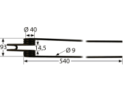 Kreiselschwaderzinken 540 x 93 x 9 mm für Deutz-Fahr Kreiselschwaderzinken 540 x 93 x 9 mm für Deutz-Fahr