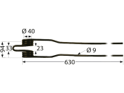 Kreiselschwaderzinken 630 x 94 x 9 mm für Deutz-Fahr, PZ Zweegers, Vicon Kreiselschwaderzinken 630 x 94 x 9 mm für Deutz-Fahr, PZ Zweegers, Vicon