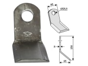 Y-Messer 150 x 60 x 8 mm, Bohrung 25,5 mm, für Leckron Y-Messer 150 x 60 x 8 mm, Bohrung 25,5 mm, für Leckron