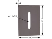 Industriehof® Abstreifer 125 x 100 x 3 mm, Bohrung 70 x 11 mm für Lely, 51-L106 Industriehof® Abstreifer 125 x 100 x 3 mm, Bohrung 70 x 11 mm für Lely, 51-L106