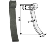 Schlegelmesser 195 x 30 x 8 mm, Bohrung 20 mm, für Kverneland (Maletti) Fräsen Schlegelmesser 195 x 30 x 8 mm, Bohrung 20 mm, für Kverneland (Maletti) Fräsen
