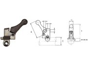 Betätigungshebel Magura 81, Hub 24 mm, mit 2 Befestigungen Betätigungshebel Magura 81, Hub 24 mm, mit 2 Befestigungen