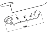 Industriehof® Striegelzinken rechts 560 x 6 mm für Lely Industriehof® Striegelzinken rechts 560 x 6 mm für Lely