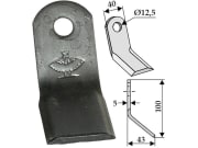 Y-Messer 100 x 40 x 5 mm, Bohrung 12,5 mm, für Mulcher: Irus, Palladino Y-Messer 100 x 40 x 5 mm, Bohrung 12,5 mm, für Mulcher: Irus, Palladino