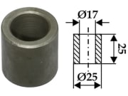 Buchse 25 x 4 mm Ø innen 17 mm Ø außen 25 mm für Ferri Buchse 25 x 4 mm Ø innen 17 mm Ø außen 25 mm für Ferri