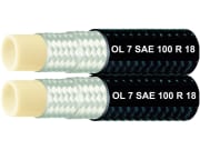 Thermoplastschlauch "SAE 100 R 18 OL 7" NW DN 6 - 1/4", 6,4 x 12,7 mm, zwilling Thermoplastschlauch "SAE 100 R 18 OL 7" NW DN 6 - 1/4", 6,4 x 12,7 mm, zwilling