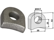 Halter 53 x 50 x 18 mm Bohrung 20,5 mm für Sicma 63-RM-916 Halter 53 x 50 x 18 mm Bohrung 20,5 mm für Sicma 63-RM-916