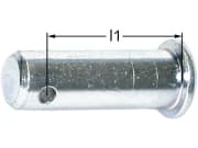 Gabelgelenkbolzen "GBO" Ø 10 mm, Länge 29 mm, Stahl, verzinkt, DIN 1434 Gabelgelenkbolzen "GBO" Ø 10 mm, Länge 29 mm, Stahl, verzinkt, DIN 1434