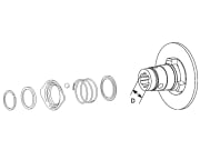Walterscheid Nabe, Profil 1 3/8" 6, Verschluss ZV (Ziehverschluss offen), für Reibkupplungen K92/4, EK92/4, 1051554 Walterscheid Nabe, Profil 1 3/8" 6, Verschluss ZV (Ziehverschluss offen), für Reibkupplungen K92/4, EK92/4, 1051554