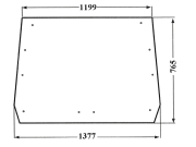 Frontscheibe, klar, für Dieteg Kabine Compact 80/90-C80/C90 Frontscheibe, klar, für Dieteg Kabine Compact 80/90-C80/C90