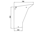 Türscheibe, klar, unten, für Deutz-Fahr DX 3.10-DX 3.90-Kabine DX 3 Vario Cab Türscheibe, klar, unten, für Deutz-Fahr DX 3.10-DX 3.90-Kabine DX 3 Vario Cab