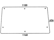 Heckscheibe, klar, 3-Loch-Befestigung, unbeheizt, für Zetor 9245, 10245, 11245, 12245, 16245-Kabine UR 2 Heckscheibe, klar, 3-Loch-Befestigung, unbeheizt, für Zetor 9245, 10245, 11245, 12245, 16245-Kabine UR 2