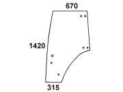 Türscheibe, grün, links, rahmenlos für Fendt Farmer 307–309, 409–412; Favorit 711–926, 309 Vario–415 Vario, 711–930, F 370 GT, F 380 GT Türscheibe, grün, links, rahmenlos für Fendt Farmer 307–309, 409–412; Favorit 711–926, 309 Vario–415 Vario, 711–930, F 370 GT, F 380 GT