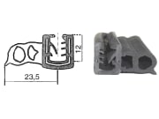 Türabdichtprofil für Glastüren mit 5 - 6 mm Stärke Türabdichtprofil für Glastüren mit 5 - 6 mm Stärke