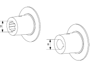 Walterscheid Nabe Profil 1 3/8" 6 M 10, Verschluss M10, für Reibkupplungen K94/1, 1362487 Walterscheid Nabe Profil 1 3/8" 6 M 10, Verschluss M10, für Reibkupplungen K94/1, 1362487