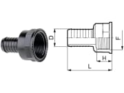 Agrotop Schlauchanschluss gerade G 2" IG (BSP) Ø Tülle 50 mm, 10530 Agrotop Schlauchanschluss gerade G 2" IG (BSP) Ø Tülle 50 mm, 10530