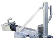 Stützradstrebe mit Schelle, Stahl, feuerverzinkt, für Rundrohrstützrad Ø 60 mm Stützradstrebe mit Schelle, Stahl, feuerverzinkt, für Rundrohrstützrad Ø 60 mm