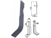 Industriehof® Fräsmesser links 174 x 52 x 5 mm, Bohrung 9 mm für Barbieri Industriehof® Fräsmesser links 174 x 52 x 5 mm, Bohrung 9 mm für Barbieri