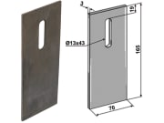 Abstreifer 165 x 70 x 3 mm, Bohrung L x B 43 x 13 mm für Frandent Abstreifer 165 x 70 x 3 mm, Bohrung L x B 43 x 13 mm für Frandent