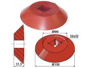 Endscheibe innen für Vierkantwelle 30 x 30 mm Endscheibe innen für Vierkantwelle 30 x 30 mm