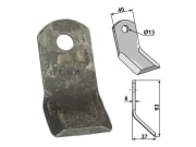Y-Messer 93 x 40 x 6 mm, Bohrung 13 mm, für Mulcher: Cabe (Nuova Cabe), Caroni, Carroy et Giraudon, Forigo Y-Messer 93 x 40 x 6 mm, Bohrung 13 mm, für Mulcher: Cabe (Nuova Cabe), Caroni, Carroy et Giraudon, Forigo