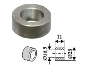 Buchse 11 x 5,75 mm Ø innen 16,5 mm Ø außen 28 mm für Fischer Buchse 11 x 5,75 mm Ø innen 16,5 mm Ø außen 28 mm für Fischer