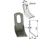 Y-Messer 115 x 40 x 7 mm, Bohrung L x B 36 x 18 mm, für Gilbers, Noremat, Rousseau Y-Messer 115 x 40 x 7 mm, Bohrung L x B 36 x 18 mm, für Gilbers, Noremat, Rousseau