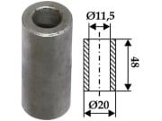 Buchse 48 x 4,25 mm Ø innen 11,5 mm Ø außen 20 mm für M.E.A.A.T. Buchse 48 x 4,25 mm Ø innen 11,5 mm Ø außen 20 mm für M.E.A.A.T.