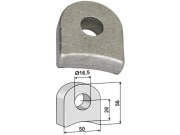 Halter 56 x 50 x 17,5 mm Bohrung 16,5 mm für Agricom 63-RM-922 Halter 56 x 50 x 17,5 mm Bohrung 16,5 mm für Agricom 63-RM-922