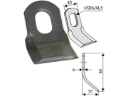 Industriehof® Y-Messer 85 x 45 x 6 mm, Bohrung 34,5 x 20 mm, für Seppi Industriehof® Y-Messer 85 x 45 x 6 mm, Bohrung 34,5 x 20 mm, für Seppi