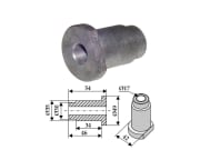 Innenbuchse 54 x 2.5; 7 mm; mm Ø innen 17 mm Ø außen 35 mm; 49 mm für Szolnoki, Ungarn Innenbuchse 54 x 2.5; 7 mm; mm Ø innen 17 mm Ø außen 35 mm; 49 mm für Szolnoki, Ungarn