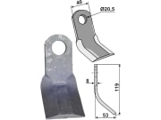 Y-Messer 119 x 40 x 8 mm, Bohrung 20,5 mm, für Zanon Y-Messer 119 x 40 x 8 mm, Bohrung 20,5 mm, für Zanon