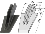 Industriehof® Spaten 368 x 170 x 10 mm, Abstand Bohrungen 70 mm, Bohrung 14,5 mm, für Selvatici Industriehof® Spaten 368 x 170 x 10 mm, Abstand Bohrungen 70 mm, Bohrung 14,5 mm, für Selvatici