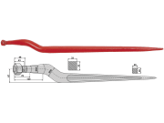 Frontladerzinken spitz, gekröpft 820 mm M 22 x 1,5 für Alö Frontladerzinken spitz, gekröpft 820 mm M 22 x 1,5 für Alö