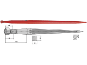 Industriehof® Frontladerzinken 900 mm, M 20 x 1,5, spitz, gerade, für Kverneland Industriehof® Frontladerzinken 900 mm, M 20 x 1,5, spitz, gerade, für Kverneland